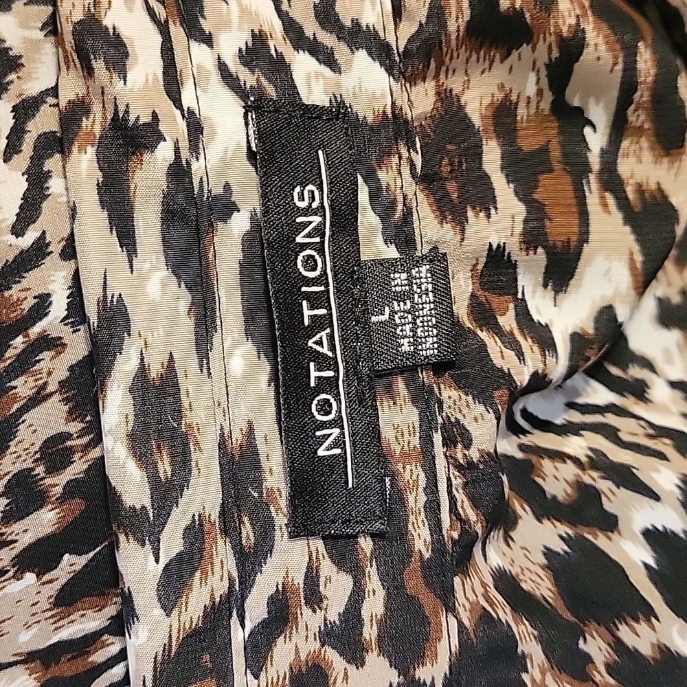 Notations Cheetah Print Button Down Long Sleeve M… - image 6